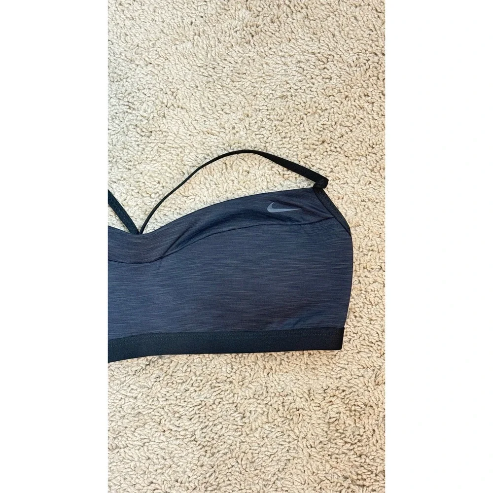 Nike Swim Bikini Top Charcoal Heather Adjustable Straps Women Large NESS7292
